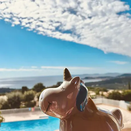 Studio Pool House Vue Mer Panoramique Amazing Sea View Wifi Linge Inclut Linen Included La Croix-Valmer Exterior foto